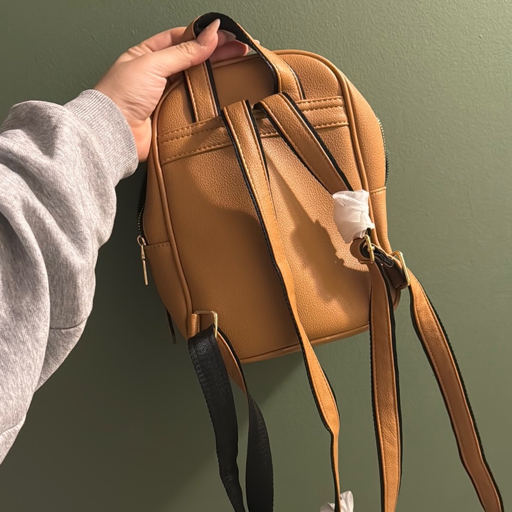 Tan Leather Mini Backpack - Picture 2 of 5